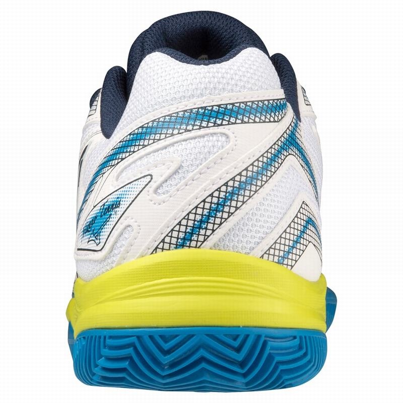 Chaussure Tennis Mizuno Break Shot 4 CC Femme Blanche Bleu | France M5163XG