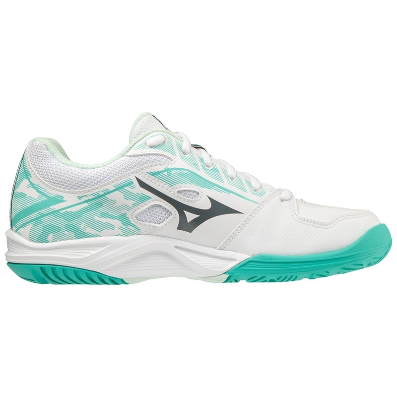 Chaussure Tennis Mizuno Breakshot 3 AC Femme Blanche Vert | France M3160JU