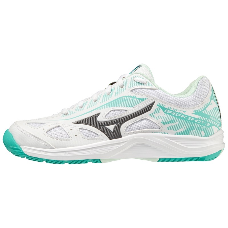 Chaussure Tennis Mizuno Breakshot 3 AC Femme Blanche Vert | France M3160JU