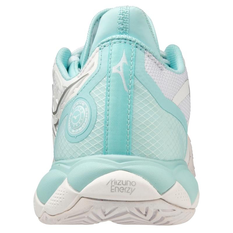 Chaussure Tennis Mizuno Wave Enforce Tour AC Femme Blanche Turquoise | France M2183CN