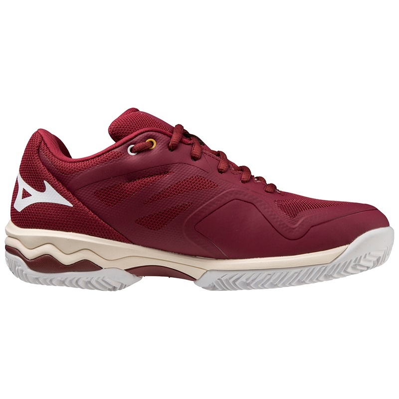 Chaussure Tennis Mizuno Wave Exceed Light CC Femme Rouge Foncé Blanche | France M8063TQ