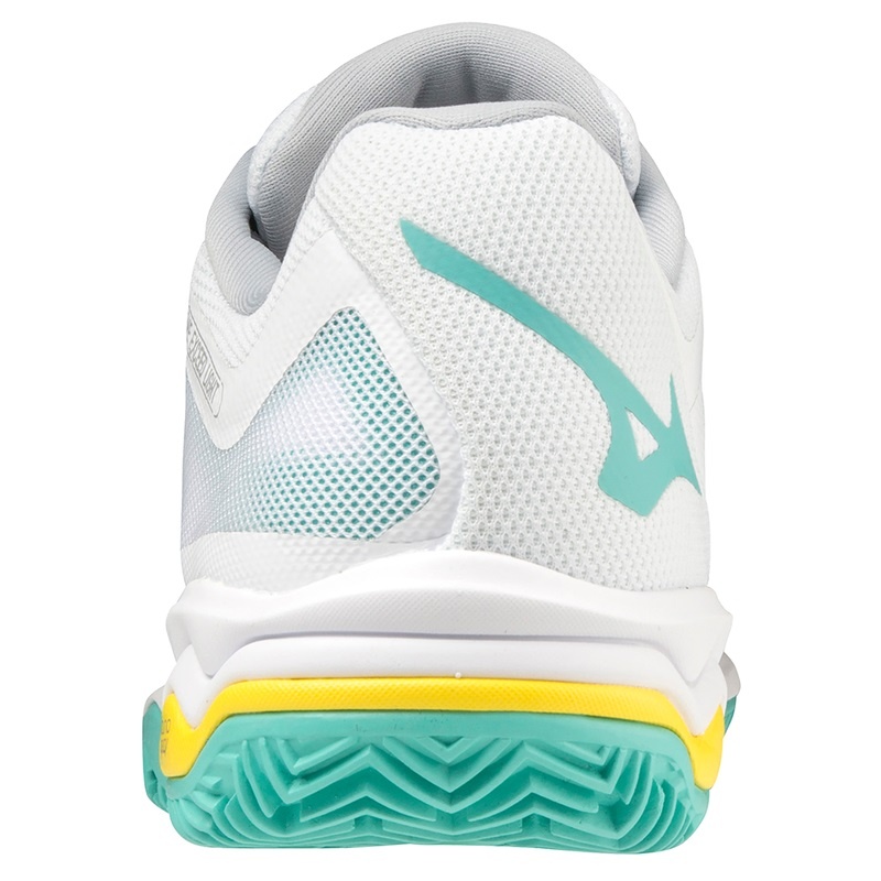 Chaussure Tennis Mizuno Wave Exceed Light CC Femme Blanche Turquoise | France M0164SU