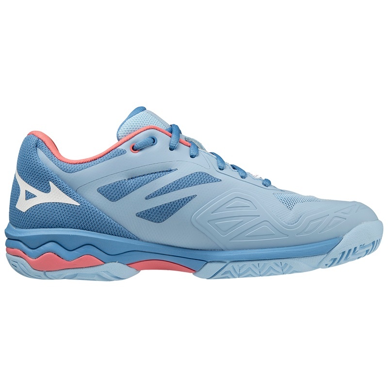 Chaussure Tennis Mizuno Wave Exceed Light AC Femme Blanche Rose | France M0812FJ