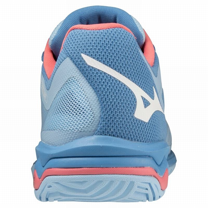 Chaussure Tennis Mizuno Wave Exceed Light AC Femme Blanche Rose | France M0812FJ