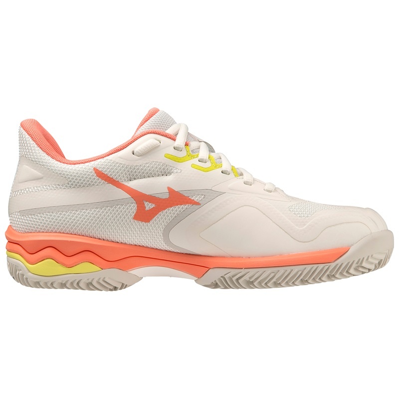 Chaussure Tennis Mizuno Wave Exceed Light 2 Femme Blanche Orange | France M0854JD