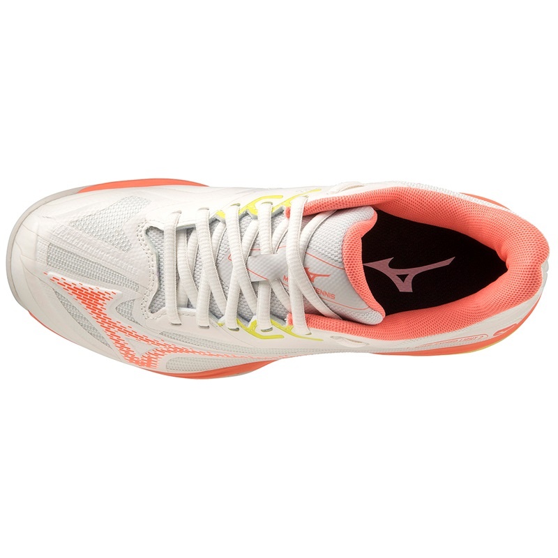 Chaussure Tennis Mizuno Wave Exceed Light 2 Femme Blanche Orange | France M0854JD