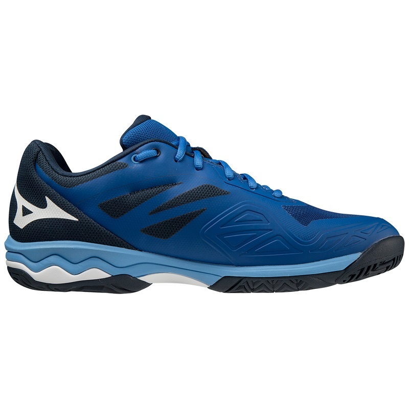 Chaussure Tennis Mizuno Wave Exceed Light AC Homme Bleu Blanche | France M3861GH