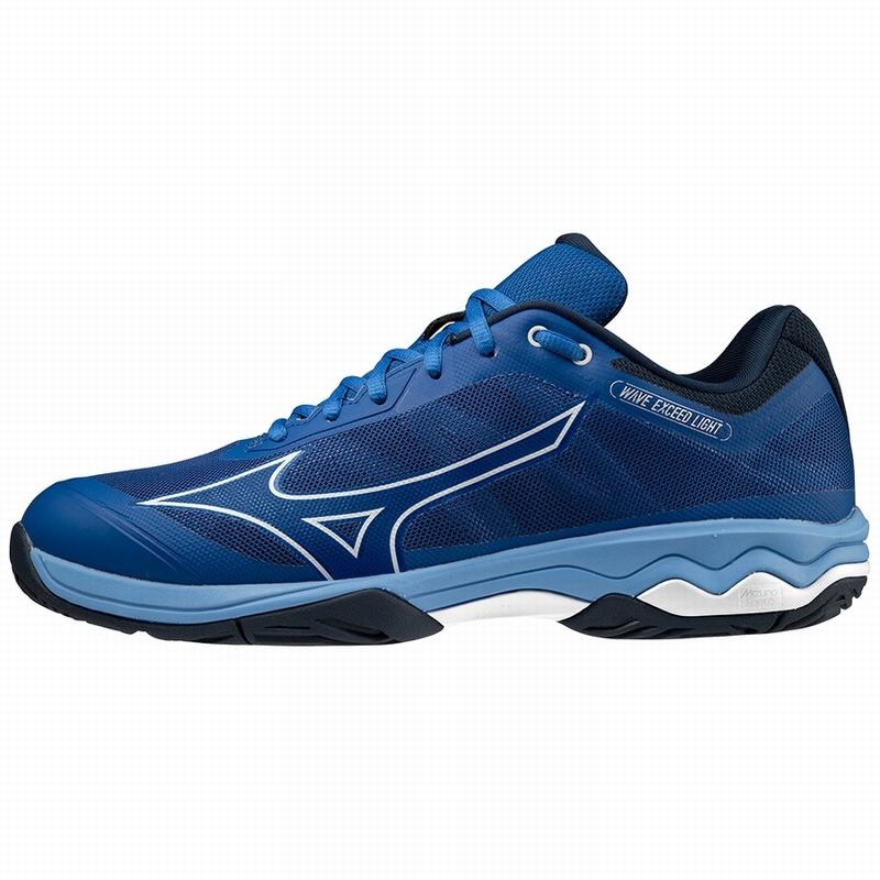 Chaussure Tennis Mizuno Wave Exceed Light AC Homme Bleu Blanche | France M3861GH