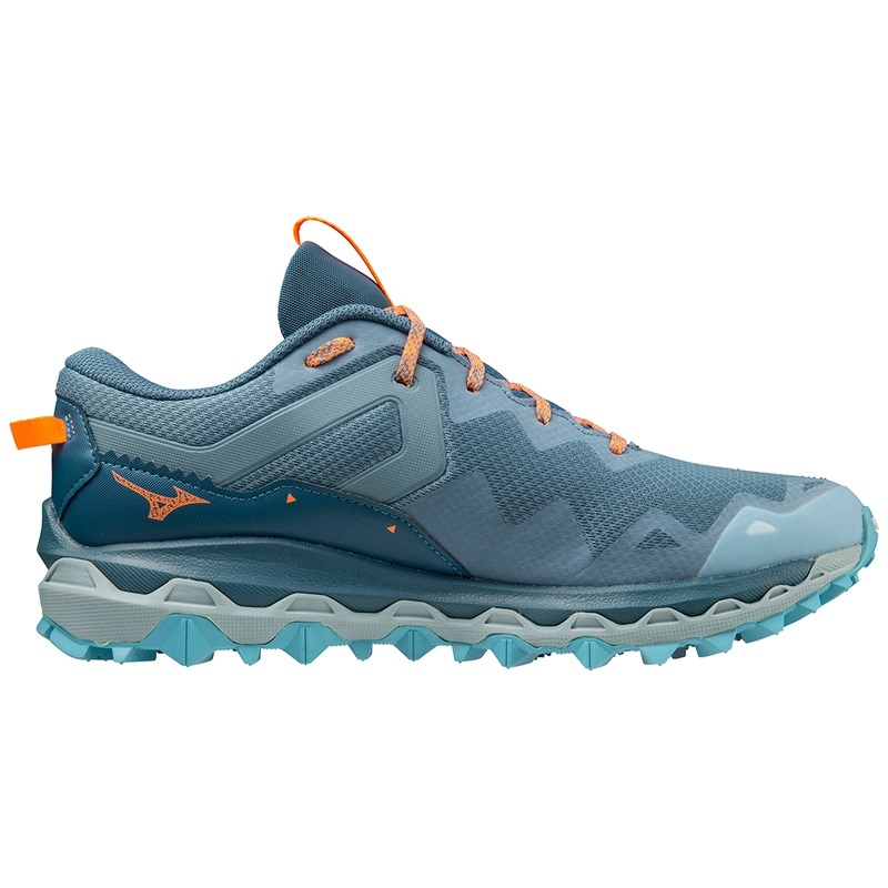 Chaussure Trail Running Mizuno Wave Mujin 9 Homme Bleu Bleu Orange Clair | France M6190RB