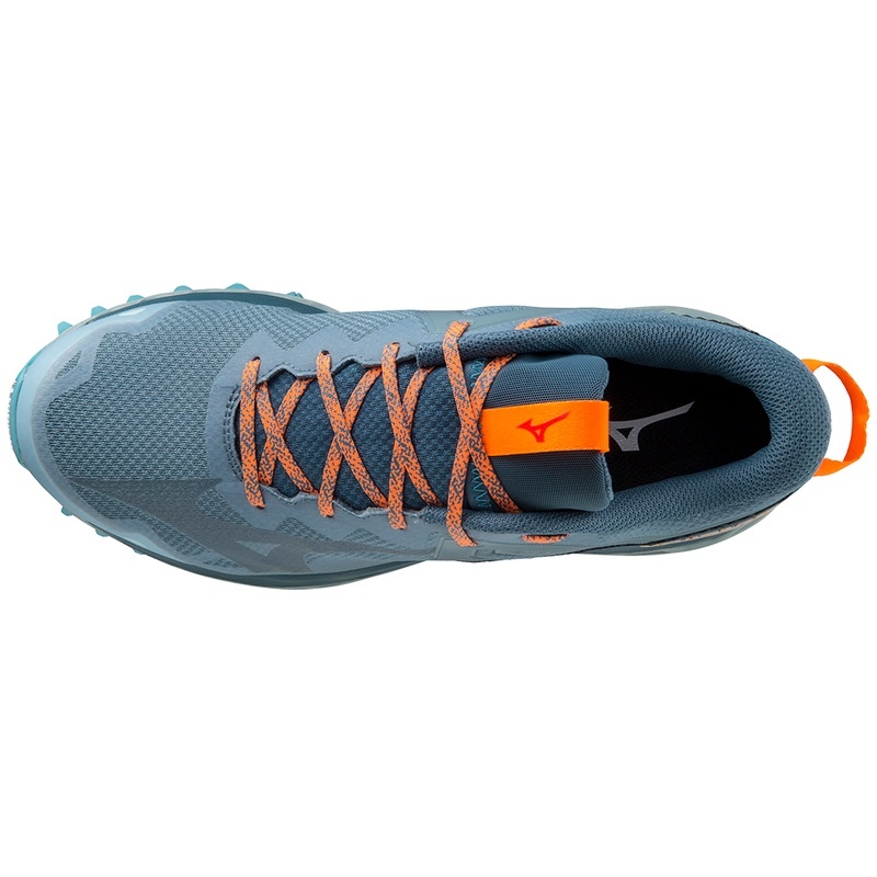 Chaussure Trail Running Mizuno Wave Mujin 9 Homme Bleu Bleu Orange Clair | France M6190RB