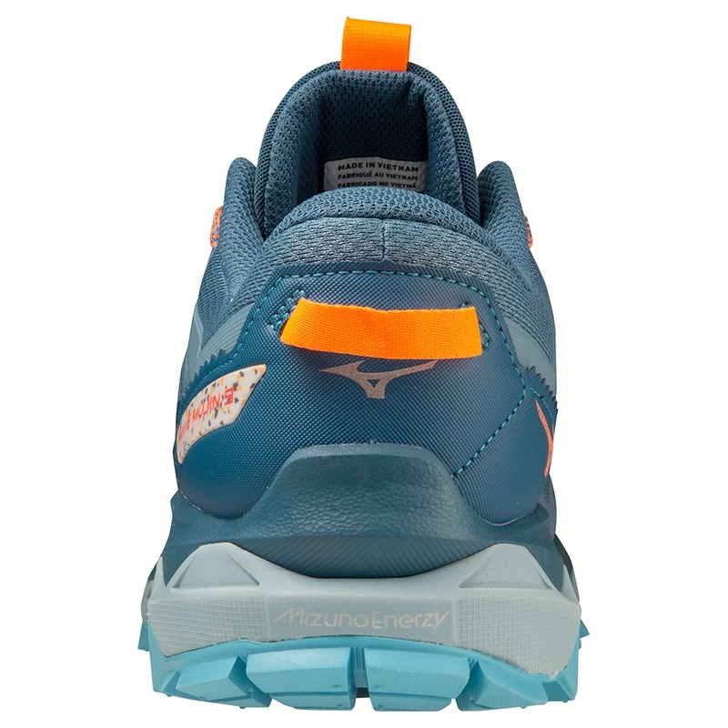 Chaussure Trail Running Mizuno Wave Mujin 9 Homme Bleu Bleu Orange Clair | France M6190RB