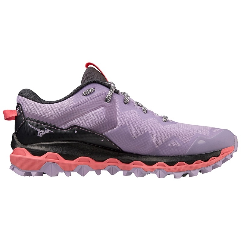 Chaussure Trail Running Mizuno Wave Mujin 9 Femme Violette Blanche Orange Corail | France M5820FE