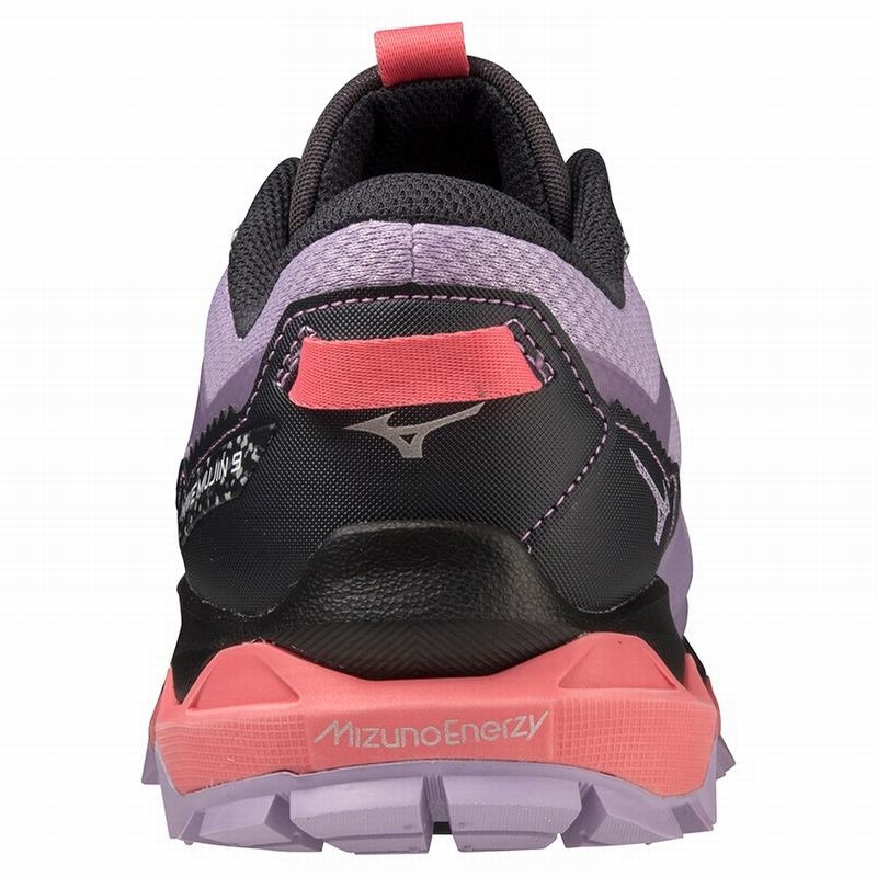 Chaussure Trail Running Mizuno Wave Mujin 9 Femme Violette Blanche Orange Corail | France M5820FE