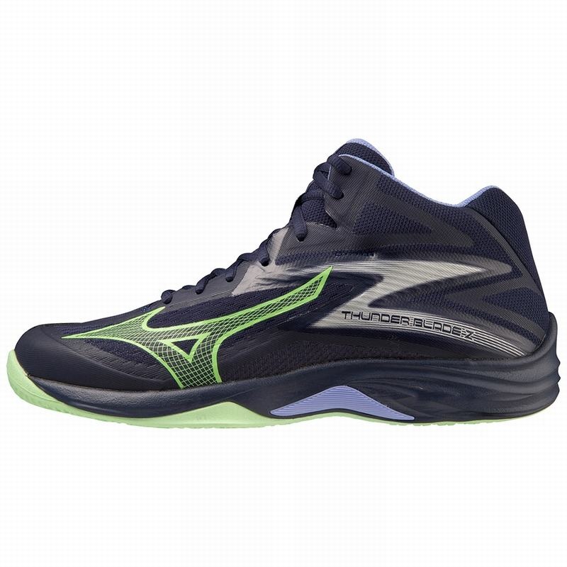 Chaussure Volley Mizuno Thunder Blade Z Mid Femme Bleu Vert | France M0351IM