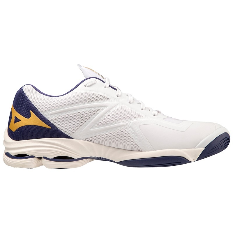 Chaussure Volley Mizuno Wave Lightning Z7 Femme Blanche Doré | France M3521HA