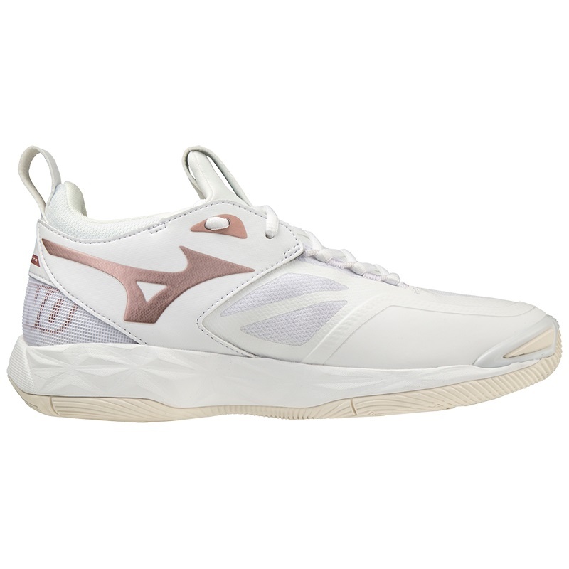 Chaussure Volley Mizuno Wave Momentum 2 Femme Blanche Rose | France M0498PA