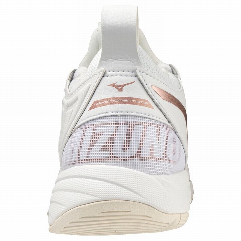 Chaussure Volley Mizuno Wave Momentum 2 Femme Blanche Rose | France M0498PA