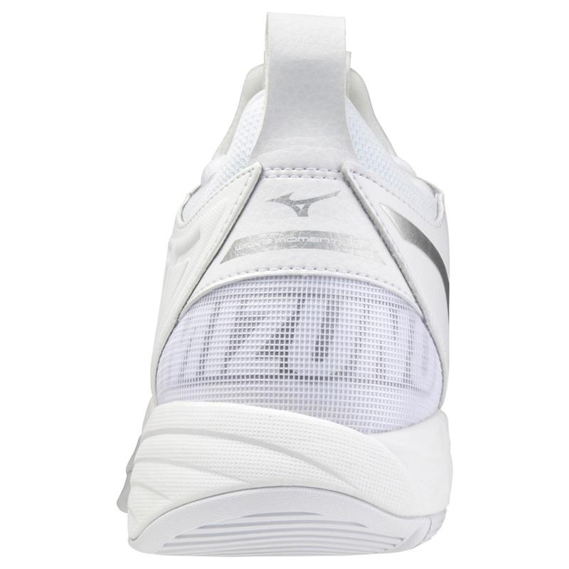 Chaussure Volley Mizuno Wave Momentum 2 Homme Blanche Argent | France M8679LN