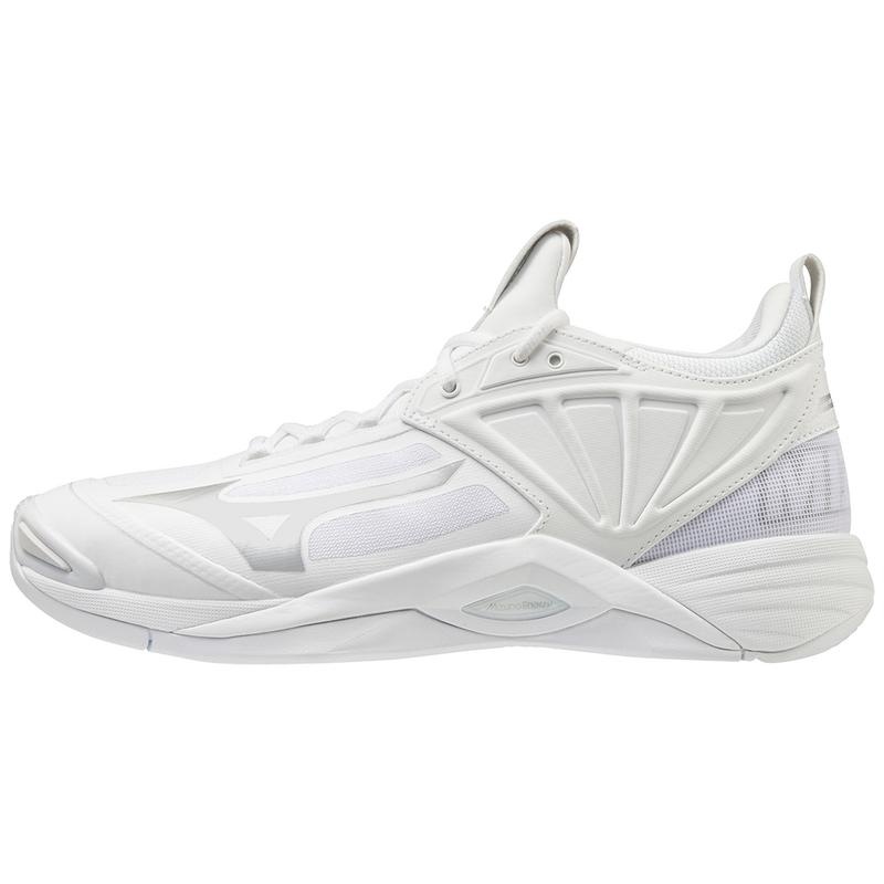 Chaussure Volley Mizuno Wave Momentum 2 Homme Blanche Argent | France M8679LN