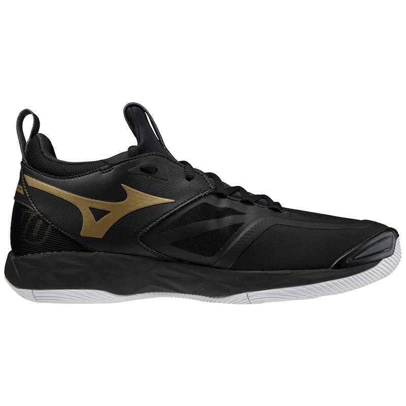 Chaussure Volley Mizuno Wave Momentum 2 Homme Noir Doré | France M4325NZ