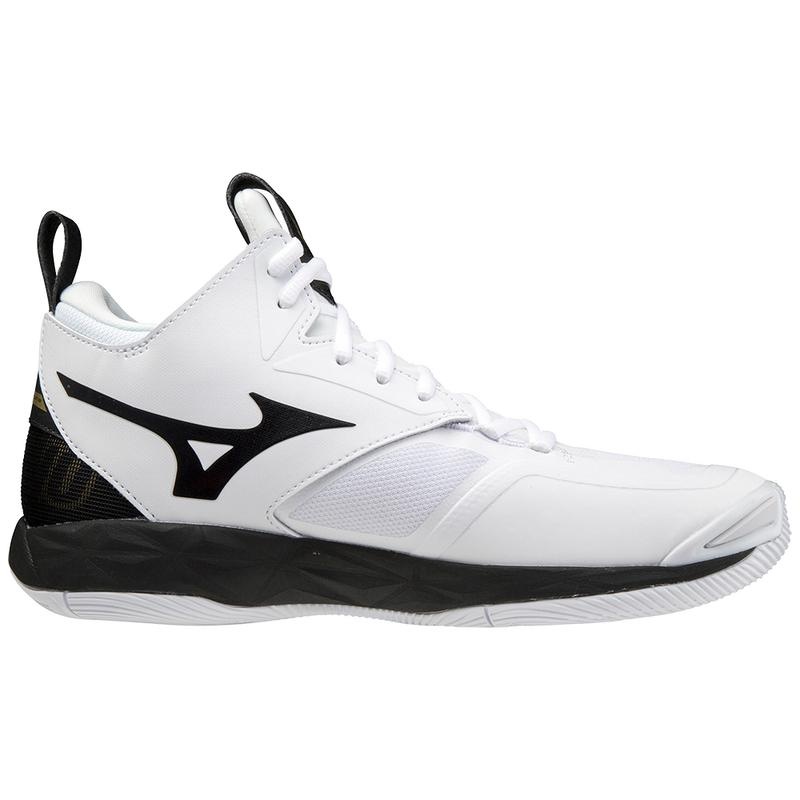 Chaussure Volley Mizuno Wave Momentum 2 Mid Homme Blanche Noir | France M3426LU