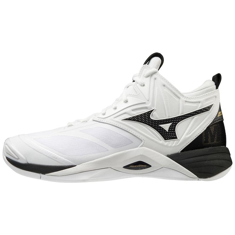 Chaussure Volley Mizuno Wave Momentum 2 Mid Homme Blanche Noir | France M3426LU