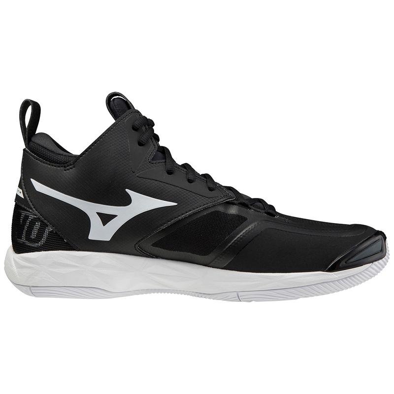 Chaussure Volley Mizuno Wave Momentum 2 Mid Homme Noir Blanche | France M2941LI