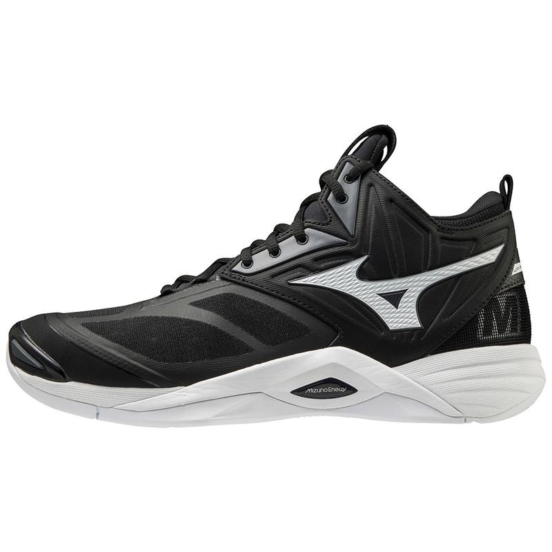 Chaussure Volley Mizuno Wave Momentum 2 Mid Homme Noir Blanche | France M2941LI