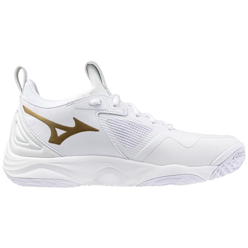 Chaussure Volley Mizuno Wave Momentum 3 Femme Blanche Doré | France M5917FJ