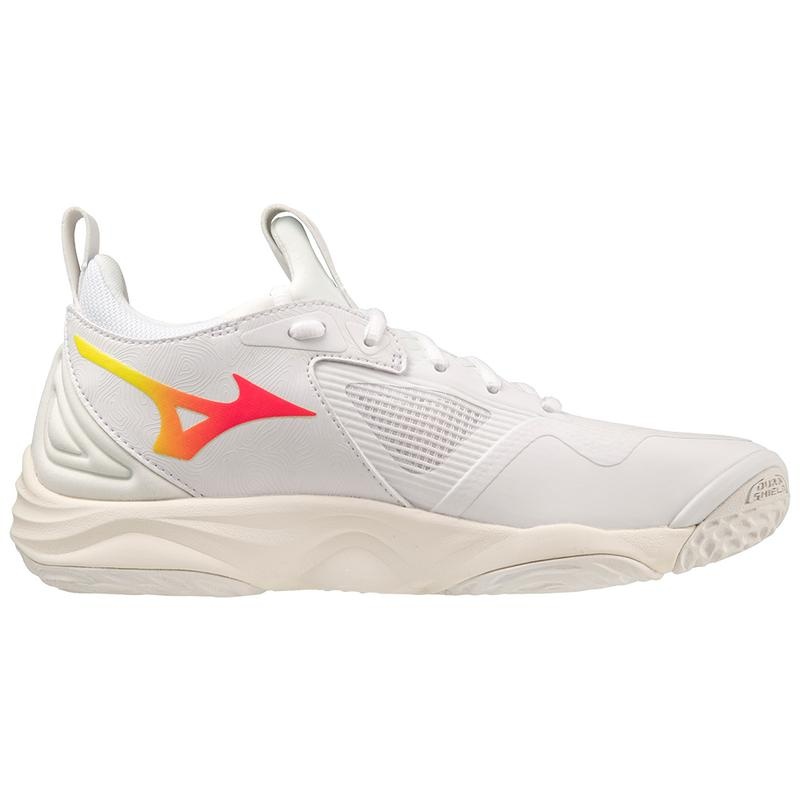 Chaussure Volley Mizuno Wave Momentum 3 Femme Blanche Rose | France M7125PG