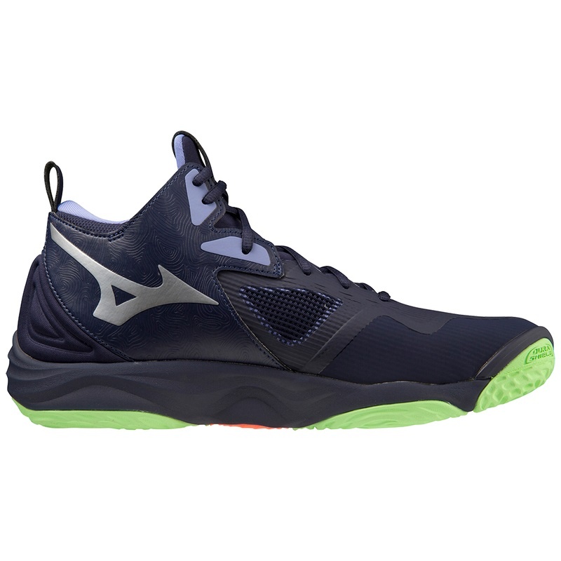 Chaussure Volley Mizuno Wave Momentum 3 Mid Femme Bleu | France M1635SH