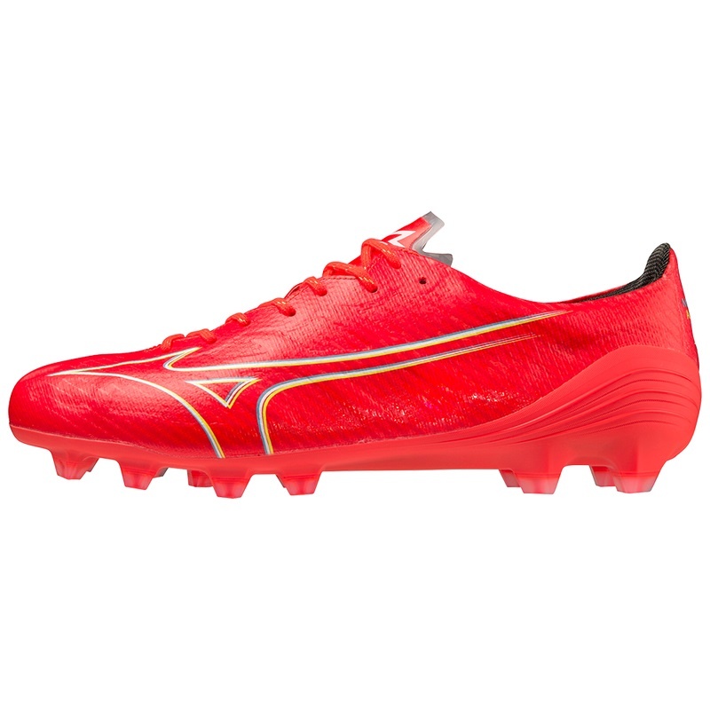 Chaussure de Foot Mizuno Alpha Elite Homme Corail Blanche | France M4061VD