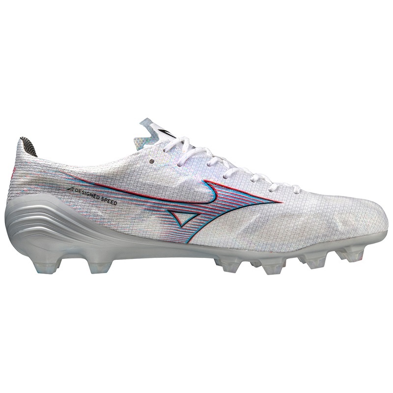 Chaussure de Foot Mizuno Alpha Japan Femme Blanche Rouge | France M2107PZ