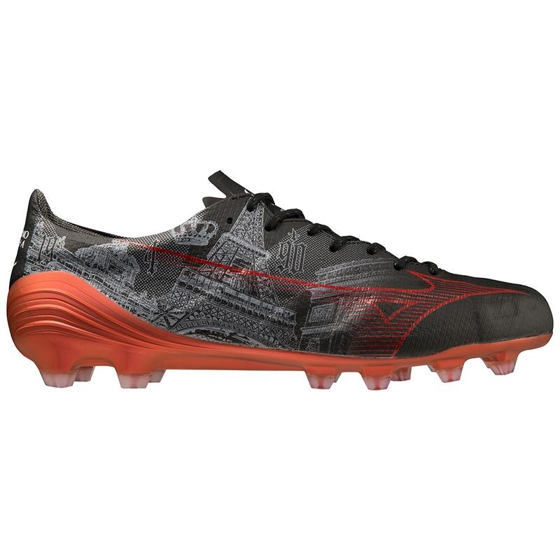 Chaussure de Foot Mizuno Alpha Japan Homme Noir Rouge | France M1426RQ