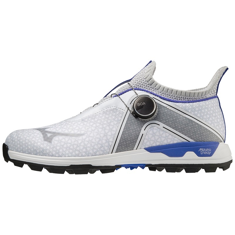 Chaussures De Golf Mizuno Wave Hazard BOA Homme Blanche Bleu | France M5039NX