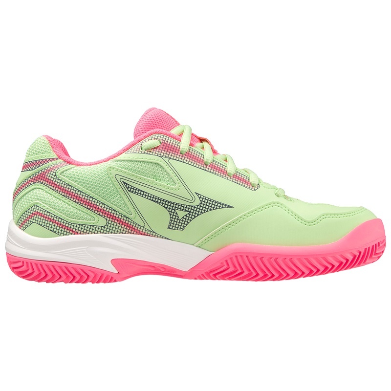 Chaussures Padel Mizuno Break Shot 4 Femme Vert Rose Blanche | France M6328QO