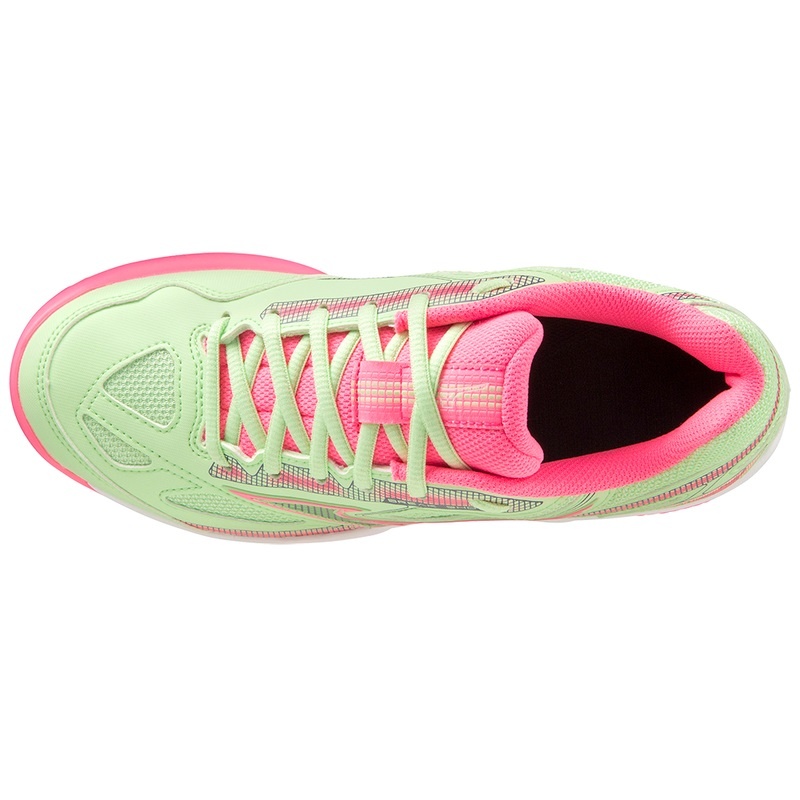 Chaussures Padel Mizuno Break Shot 4 Femme Vert Rose Blanche | France M6328QO