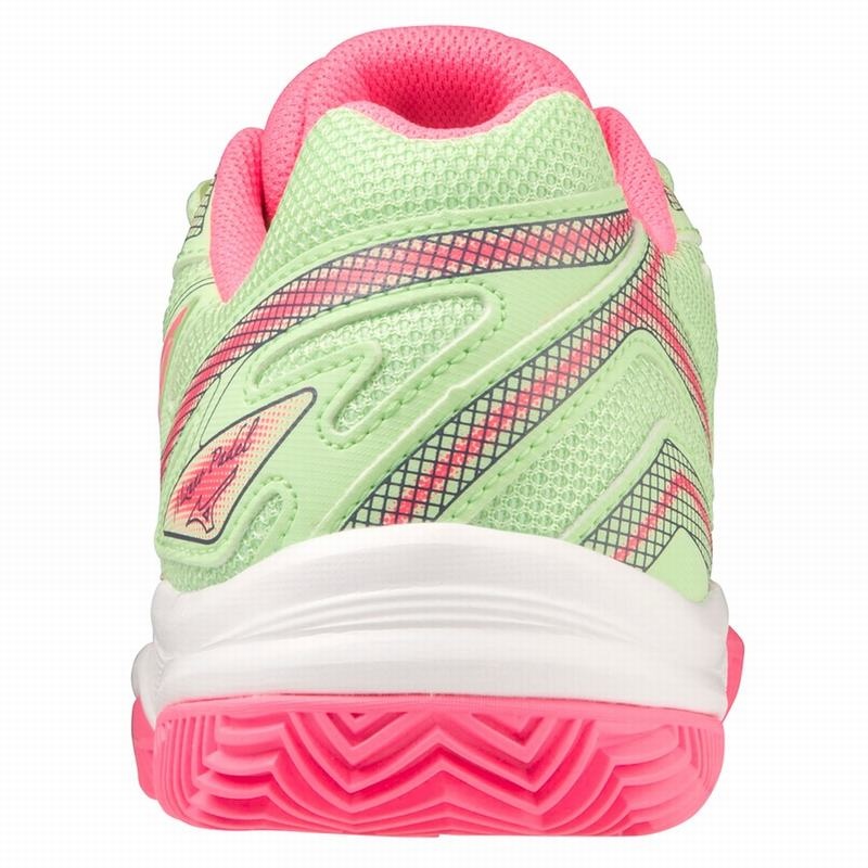 Chaussures Padel Mizuno Break Shot 4 Femme Vert Rose Blanche | France M6328QO