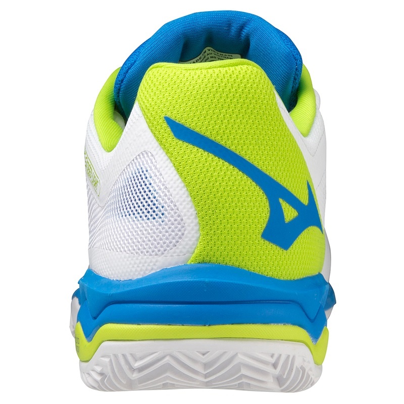 Chaussures Padel Mizuno Wave Exceed Light Homme Blanche Bleu Vert Clair | France M8012EK