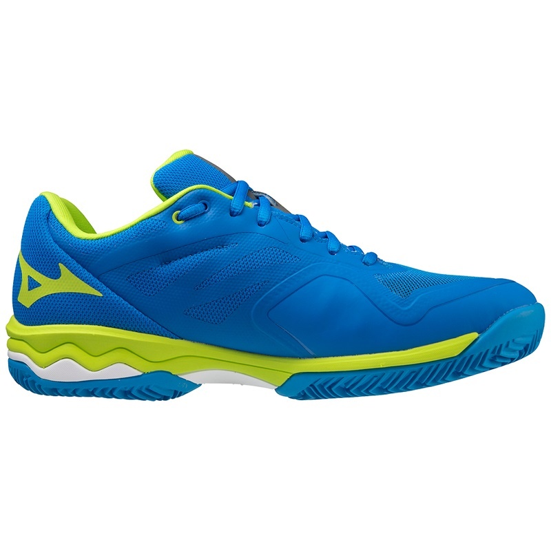 Chaussures Padel Mizuno Wave Exceed Light Homme Bleu Vert Clair Blanche | France M0182OV