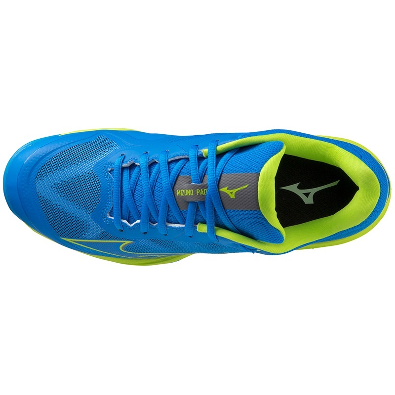 Chaussures Padel Mizuno Wave Exceed Light Homme Bleu Vert Clair Blanche | France M0182OV