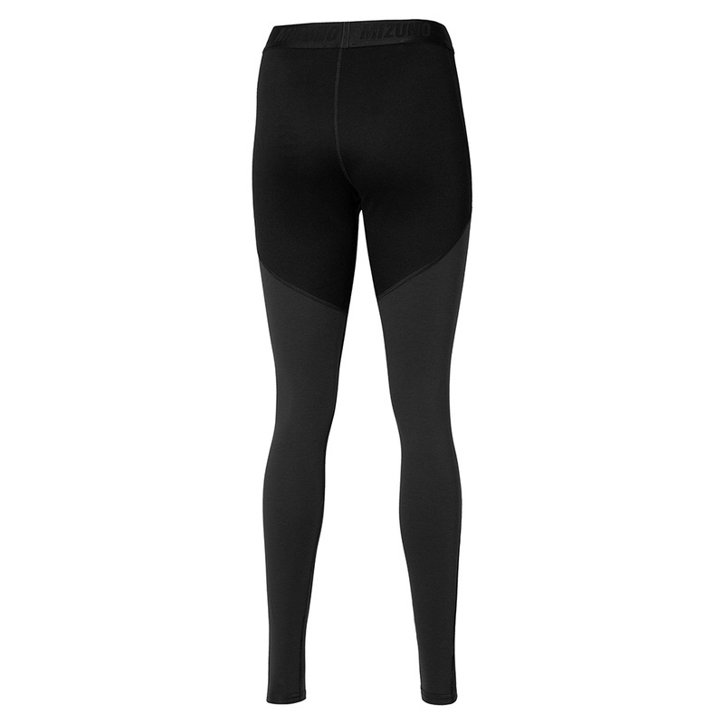 Collant Mizuno Merino Laine Long Femme Noir | France M5374ES