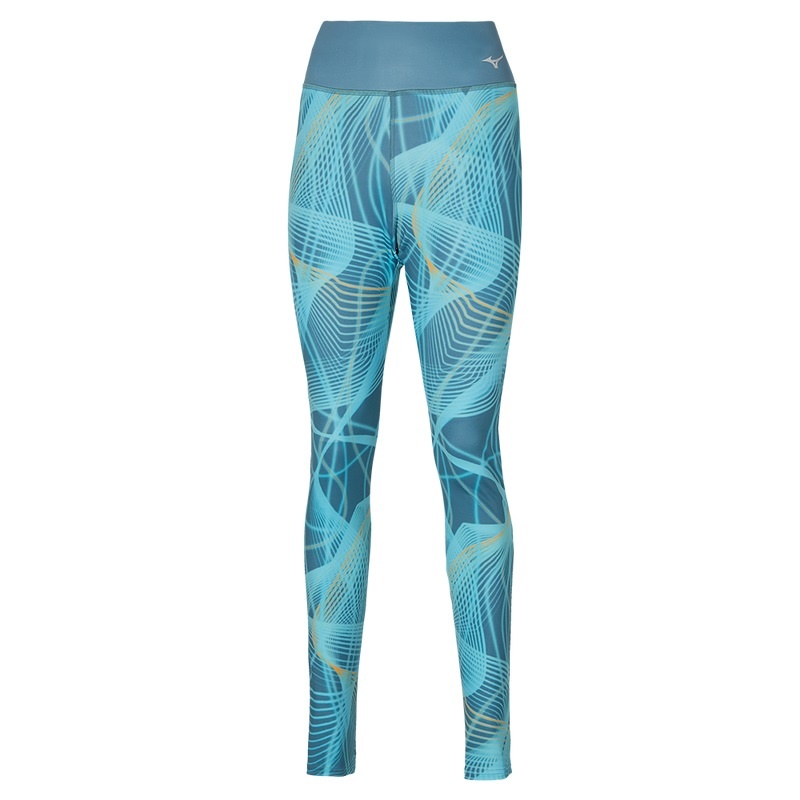 Collant Mizuno Printed Femme Turquoise | France M6352DS