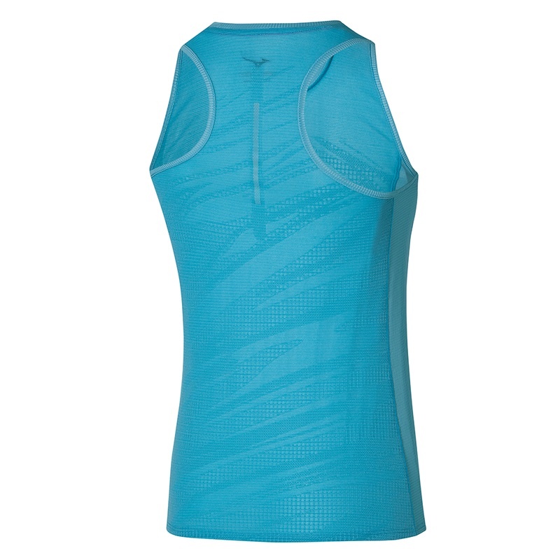 Debardeur Mizuno Aero Tank Femme Bleu | France M1283PO