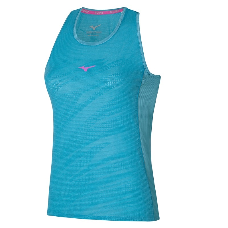 Debardeur Mizuno Aero Tank Femme Bleu | France M1283PO