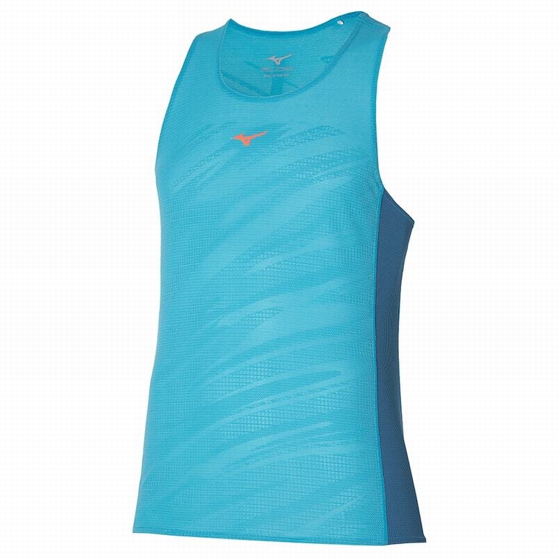 Debardeur Mizuno Aero Tank Homme Bleu | France M8260QA