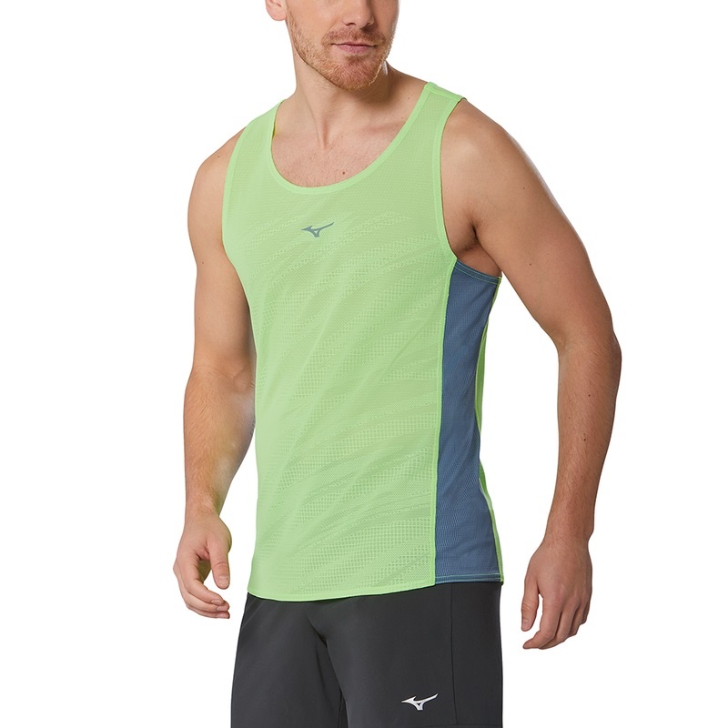 Debardeur Mizuno Aero Tank Homme Vert Clair | France M6419MD