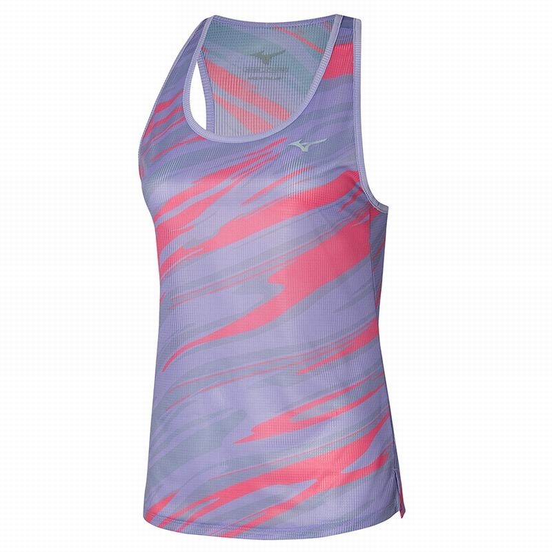 Debardeur Mizuno Dryaeroflow Graphique Tank Femme Violette | France M9486MC