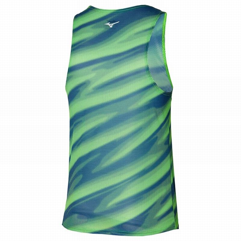 Debardeur Mizuno Dryaeroflow Graphique Tank Homme Vert Clair | France M7564EW