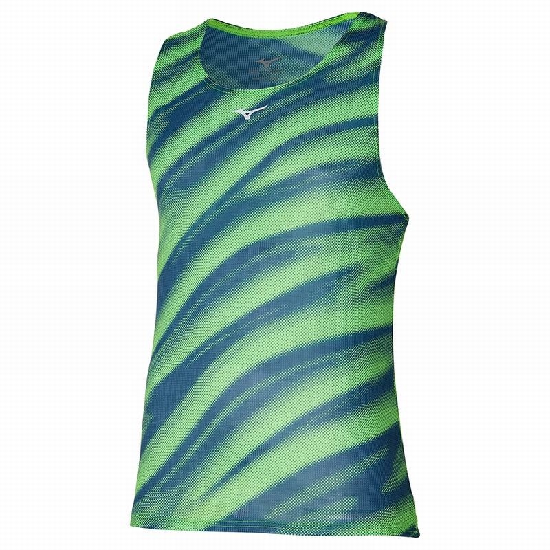 Debardeur Mizuno Dryaeroflow Graphique Tank Homme Vert Clair | France M7564EW